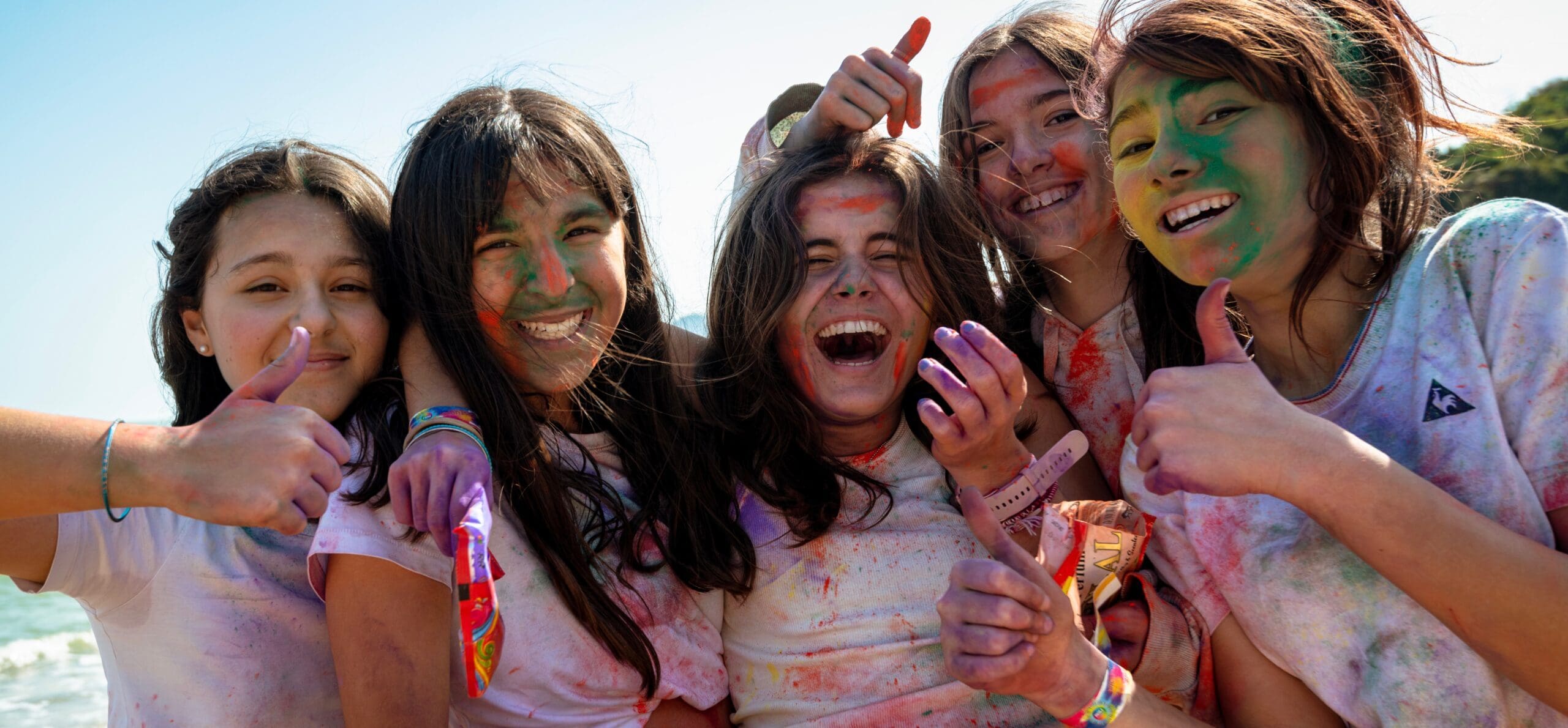 girls smiling